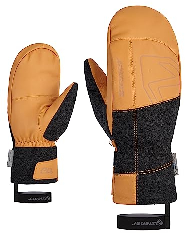 Ziener Herren GANGHOFERO Ski-Fäustling/Wintersport | extra warm PFC frei Wolle, tan, 10