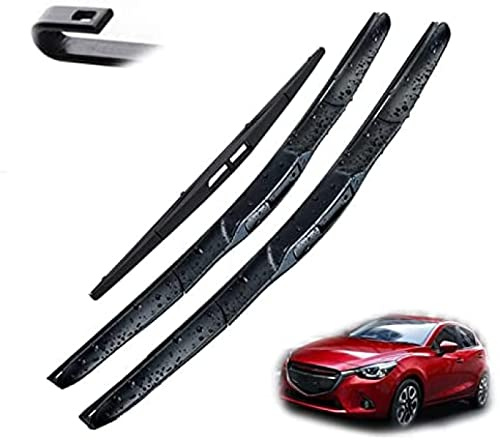Front- und Heckscheibenwischer-Set für Mazda2 für Mazda für Demio 2 DJ DL 2014-2021 Auto-Windschutzscheibe Scheibenwischer 22 + 17 + 14