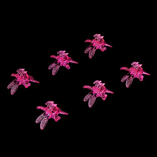 Mini-Clip, Hübscher Design-Orchideenclip, Einfach zu Befestigende Wassermelonenranken mit Starkem Halt für Orchideen (Rosenrot)