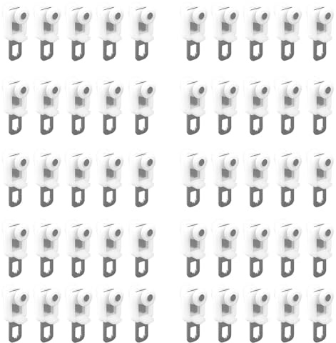 Rodillo para Riel De Cortina Polea para Pista Cortina, Carril Cortina Rodillos, Polea De Riel, Silencioso Rodillo De Dirección, 10/20/50 Piezas Accesorios para Salón Dormitorio Baño(50 PCS)