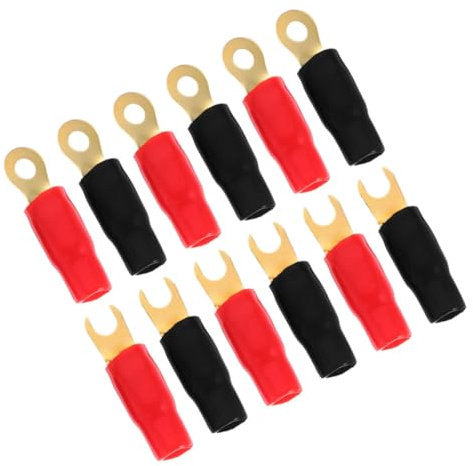 GLEAVI 8 Pairs Automotive Electrical Wire Connector Kit with O-ring, Y-type and Spade Terminals, Insulated Crimp Shrink Wire Connectors for Car Speaker Wiring and Amplifier Power Cable
