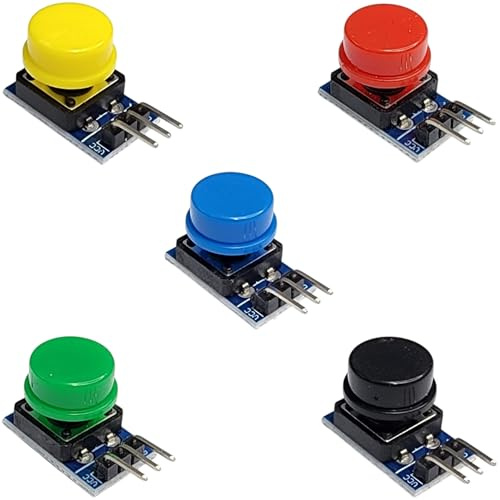 Módulo de botón para Arduino, ESP32, ESP8266, Raspberry Pi - Interruptores táctiles para proyectos electrónicos, paquete de 5