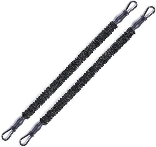 INNSTAR Bande di Resistenza, Fasce da allenamento per esercizi di stretching del corpo,Powerlifting,Allenamento di resistenza, Moschettone, per Rafforzare la Forza Fitness a Casa(Nero-15KG)