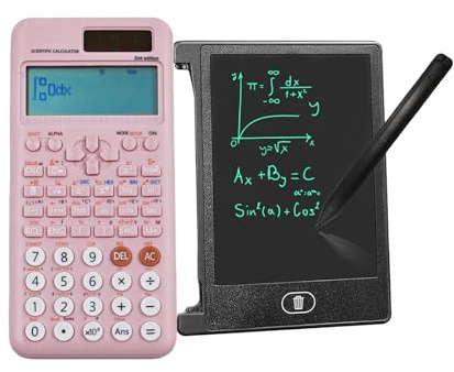 Wissenschaftlicher Taschenrechner mit Akku und Solar, kompatibel mit FC-991ES Plus, 2. Ausgabe, mit 11,1 cm (4,4 Zoll) LCD-Display, löschbares Schreibtablett, Mathematikrechner mit 417-Funktion, mit