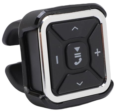 Trådlös Rattstyrning, IPX4 Bluetooth Media -knappen Remote med en Lim och Rem, Ratthjulets Fjärrkontroll för Bilhjulcykelstyret