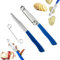 GWAWG 2 coltelli da taglio rapido con molla rimovibile, coltelli versatili per sbucciare frutta e verdura, coltello da affettare veloce, coltello affettare e sbucciare facile da pulire