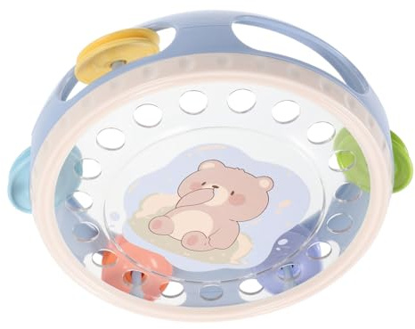 OFFIGAM Tambourin à Main Éducatif pour Bébé Jouet Musical en Bois Développement Rythme pour Garçon et Filles Jouet de Fête Activités Intérieures et Extérieures 1 Pièce