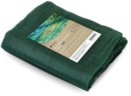 Ossian Rete Raccolta Olive Antispina 90 g/m² – Telo Verde con Occhielli Alluminio e Angoli Rinforzati, Resistente ai Raggi UV, per Frutta secca Mandorle Noci Nocciole (6x8 Senza Apertura)