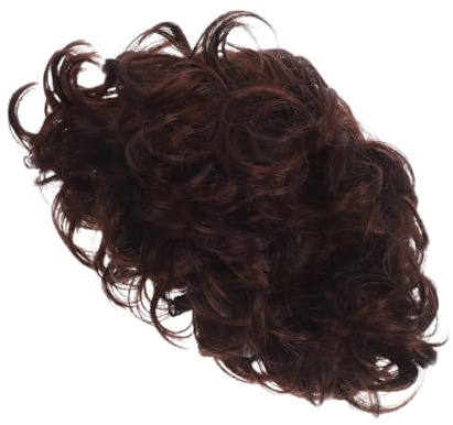 Gatuida Peluca Corta para Hombre Tupé Sintético Marrón Afro Ligera y Cómoda para Uso Diario y Fiestas de Disfraces