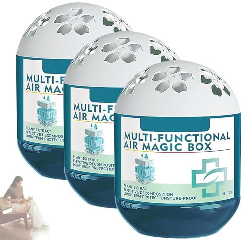 1/2/3pcs Multi Functional Air Magic Box, Indoor Air Purification Dust Removal Magic Box, Automatic Air Freshener, Dust Collector, Long-Lasting Freshness for Home Kids Pets (3pc)