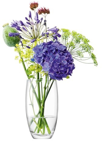 LSA International Flower Blumenstrauß-Vase, 20 cm hoch, transparent, Glas, Clear, Höhe