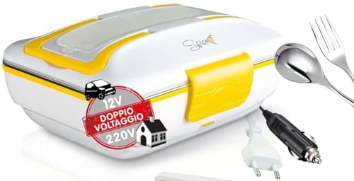 Spice - Calientaplatos SET Doppio Voltaggio + 2 Vaschette 1 L amarillo