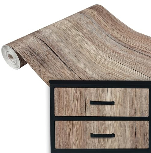 Klebefolie Möbel 67,5x100 cm | Selbstklebende Möbelfolie in Holzoptik - wasserfest und zuschneidbar | Folie für Möbel ideal zum Renovieren von Schränken, Türen und Arbeitsplatten | Sanremo Eiche Sepia