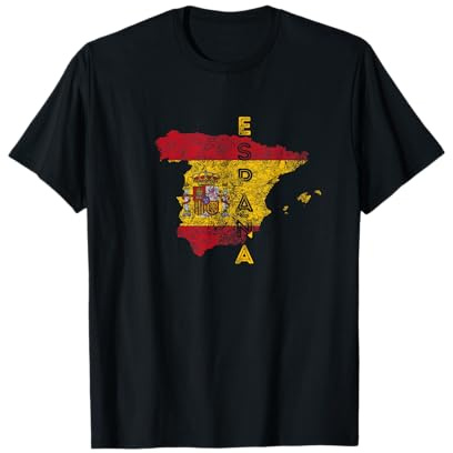 Recuerdo de Bandera y Mapa de España - España Camiseta