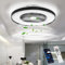 BKZO moderne Smart-LED-Deckenleuchte mit Ventilator Ø 60cm, Deckenventilator mit Lampe, Stufenlos Lüftungsgeschwindigkeiten, mühelose Lichtdimmung, 3000-5500 K, Schwarz, 60CM