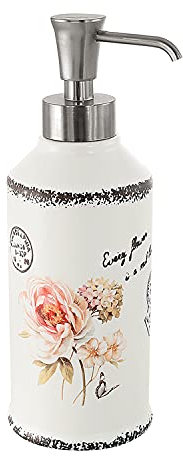 Gedy G-Brisbane Dosasapone, Misure e Peso: 20X7,2X7,2 CM & 0,306 kg, Dispenser Sapone Bagno in Ceramica, Finitura Bianca, Design R&S, 2 Anni di Garanzia, Unica