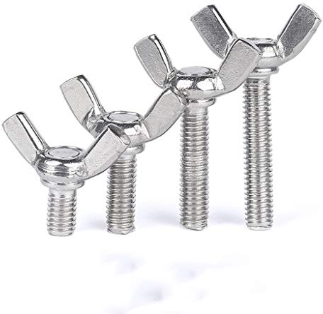 TGRTY Daumenschraube M6 M8 M10 DIN316 Hand Schrauben Schmetterling Bolt Flügel Rändelschraube Klaue A2-70 Edelstahl M6 / M8 / M10 * 12.10/16/20/25 Rändelkopf mit Gewinde (Color : M6x80 3pcs)