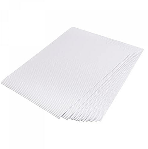 sourcing map Fogli di carta ondulata 25pcs 11.8 x 8.9 cartone bianco per artigianato fai da te