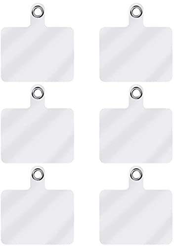 TBOC Toppa di Fisaggio Universali Ricambio per Cordino Laccio Cover Cellulare Telefono [6 unità] Colore [Trasparente] Porta Corda Cordini Cellulare da Collo con Tracolla Catena Accessori Smartphone