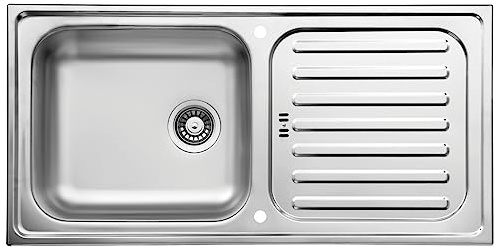 Respekta Riverside Fregadero, inox, 100x50 cm, 1 cubeta