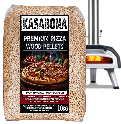 KasaBona Premium Quality Outdoor Pure Wood Pellets BBQ Pizza Oven Grills Fuel Universal ENPlus A1 BSLEco Friendly (10kg)