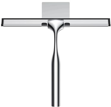 COFTCLMOMT 25CM Tergivetro Per Doccia In Acciaio Inossidabile con Gancio adesivo, Argento Tira Acqua Da Doccia, Maniglia Corta Pulisci vetro Doccia, Tiraacqua Vetri Doccia, Può Pulire Bagno