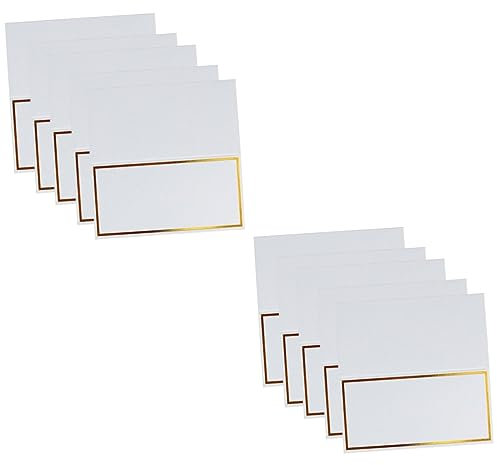 ULDIGI 40 Stk Namenskarte für den Tisch die einweihungsparty event durchschreibepapier kaffelikoer geburtstags Ortsname gefaltete Platzkarten Ortskarte Namenskarte für die Hochzeit Weiß