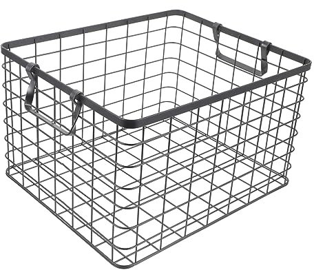 Happyyami Cestini Per Legna Da Ardere Da Esterno Capacità Cestino Portaoggetti in Metallo Con Maniglia Per Un Facile Trasporto E Stoccaggio