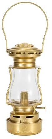 Thous Winds Petroleum Sturmlampe, Retro Petroleum Lampe Outdoor, “Dämmerung” Kerosin Laterne, Winddichte Sturmlaterne für Aktivitäten im Freien, Camping, Wandern, Picknick, Terrasse, Messing