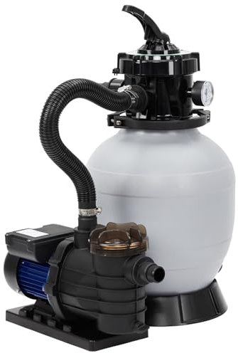 13 Sand Filter 3/4HP Pool Pump Max 3434 GPH High-Flow for Above Ground Swimming Pool Set Multi-Port Valve Up to 8500 Gallons