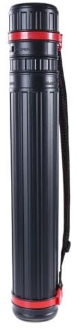 QAUUCP Transportrolle Zeichenrolle Telescopic Document Storage Tube Flexible Black Scrolls Holder Tube for Outdoor Drawing Portable for Case zur Aufbewahrung von Plänen