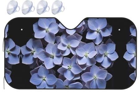 Petit pare-soleil Mauve Hortensia pour pare-brise de voiture, maintient l'environnement intérieur de voiture le plus confortable et le plus frais
