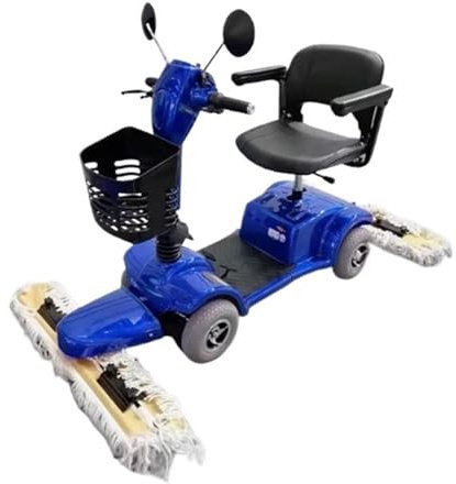Balayeuse sans Conduite de chariot à poussière électrique, sol commercial, atelier d'usine immobilière, véhicule de nettoyage, autolaveuse de sol Balayeuse mécanique(Blue)