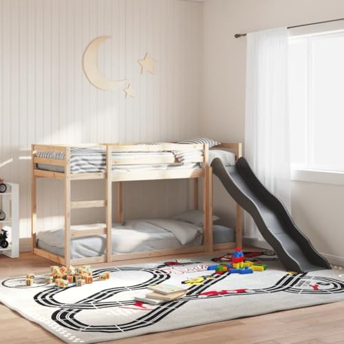 Générique Lit superposé avec Toboggan et échelle sans Matelas 80x200 cm,Meubles,Lits & Accessoires,Lits & Cadres de lit,Brun,40.65 KG,3284239
