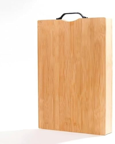 Tabla De Cortar De Bambú, Tablas De Madera para Cocina con Ranuras Profundas De Doble Cara Y Mango Ancho, Ideal para Charcutería Y para Picar Carne, Verduras Y