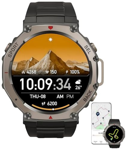 AAFGVC Sekoda GPS Sports Smartwatch - Smartwatch With Health Monitoring Durable Design And Smart Connectivity For Sports And Daily Wear (Black)
