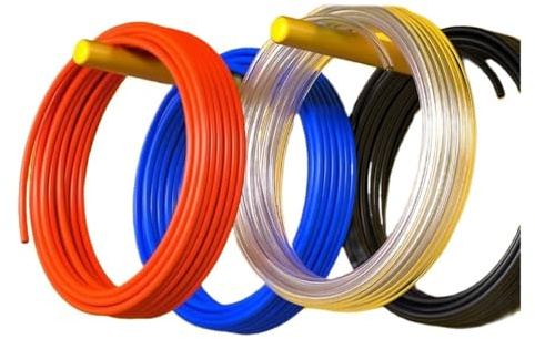 LIUCH Tuyau en polyuréthane for composants pneumatiques, 1 m/2 m/5 m/10 m/20 m, 4 mm, 6 mm, 8 mm, 10 mm, 12 mm, for compresseur(Blue 10m,4X2.5mm)