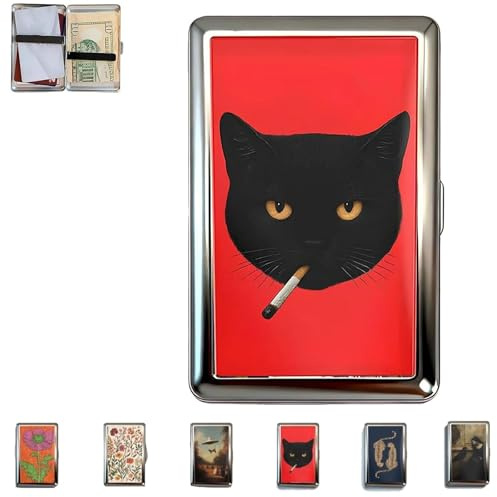 Vintage Card Holder, Vintage-Style Versatile Card & Cash Case, Metal Cases, Vintage Metal Card Holder/Wallets (#J) (#D)