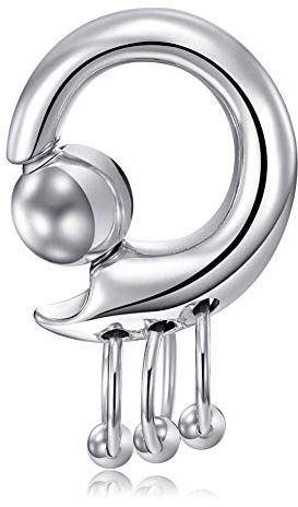 Rajnard 8G PA Ring unverlierbare Perlenringe baumeln Feder Aktion CBR chirurgischer Stahl Monster Screwball Ringe Körper Piercing Ringe