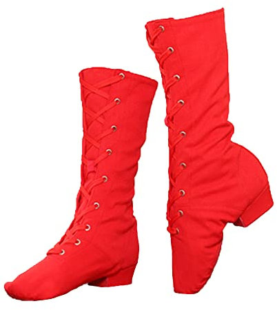 newrong Jazz Boots Tanzschuhe Weiblich Weiche Sohle Übungsschuhe, Rot/Ausflug, einfarbig (Getaway Solids), 38 EU