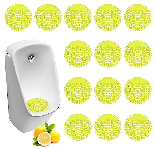 Urinalsieb, 16 Stück Urinalsieb Mit Duft (Lemon), Frischewirkung Pissoirsieb, Desodorierungsmittel Für Urinalsiebe, Urinal Einleger Matte, Pissoirsieb Spritzschutz Für Alle Gewerblichen Orte Wohnungen