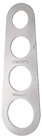 Jitnga Edelstahl Spaghetti Messen, Edelstahl Spaghetti Vermesser, Spaghetti Portionierer, Spaghettimaß, Edelstahl Pasta Maßnahme Mit 4 Messlöchern, Küchenhelfer Werkzeuge (Silber)