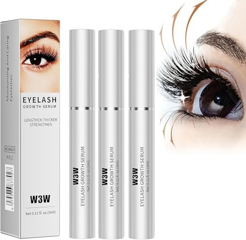IFFANY W3w Wimpernwachstumsserum, Wimpernwachstumsserum, fortschrittliche Formel für längere, dickere, dickere Wimpern