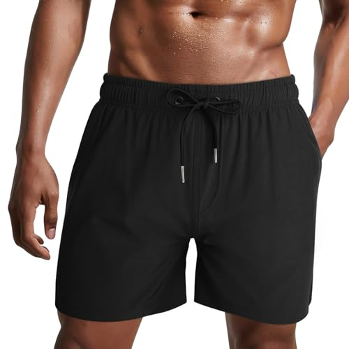 Danfiki Badbyxor för män, badshorts, shorts, sportkläder, nätfoder