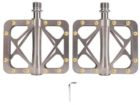 Fahrradpedale, Fahrradpedale, rutschfeste Mountainbike-Pedale mit Abgedichteten Lagern, Universeller Gewindeanschluss, Flaches Mountainbike- und Rennradpedal,