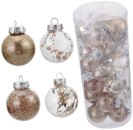 Amosfun Verarbeitung Weihnachtskugeln Stück Bemalte Hängende Ornamente für Christbaumschmuck