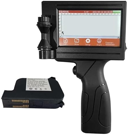 Stampante Palmare Portatile, Stampante a getto d'inchiostro termica portatile portatile con etichetta del logo del numero della stampante Smart Touch Screen ,per Logo/Immagine/Numeri/Codice QR(Printer