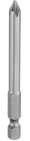 QUARKZMAN Embout De Tournevis Cruciforme #1 Ph1 3 (75mm) Long Acier S2 | Embout Visseuse long, 1/4 Hex Shank, Acier S2, Magnétique pour Perceuse 0,236 (6mm) de Diamètre