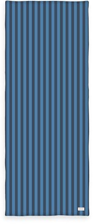 TOM TAILOR Saunatuch, 80x200 cm, 100% Baumwolle/Frottier, mit zwei Aufhängern, COLOR BATH TOWELS MEDIUM STRIPES Blau (Dark Navy & Cool Blue)