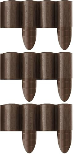 Cellfast Bordure de Jardin 5901828858512 Palissade, Marron, 10 pièces, 2,4 x 0.24 m (Lot de 3)
